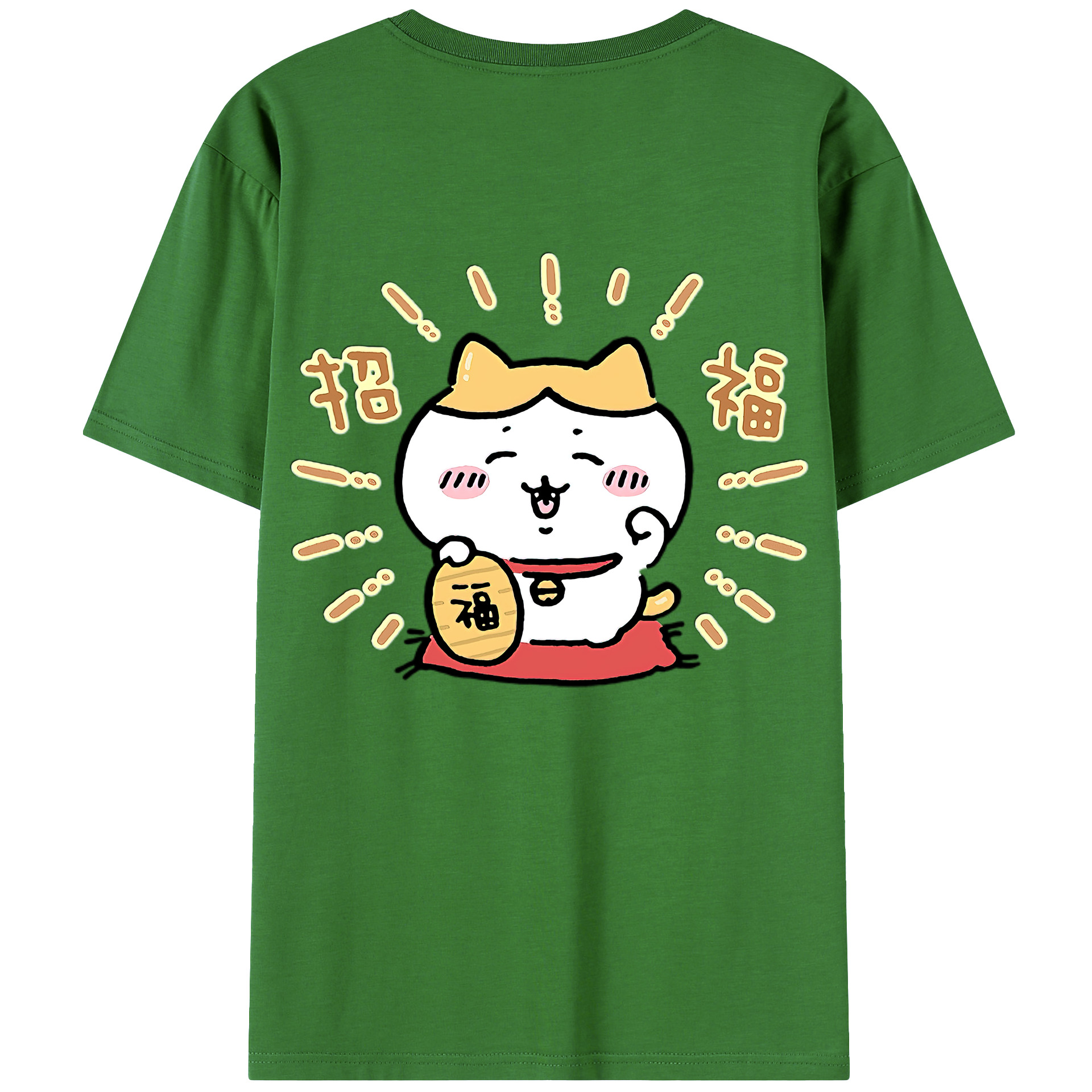 （画像用） ちいかわ ハチワレ Chii-kawa hachiware レディース半袖Tシャツ(バックプリント)